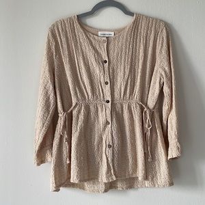 Goodnight Macaroon Button Up Embroidered Cardigan Top